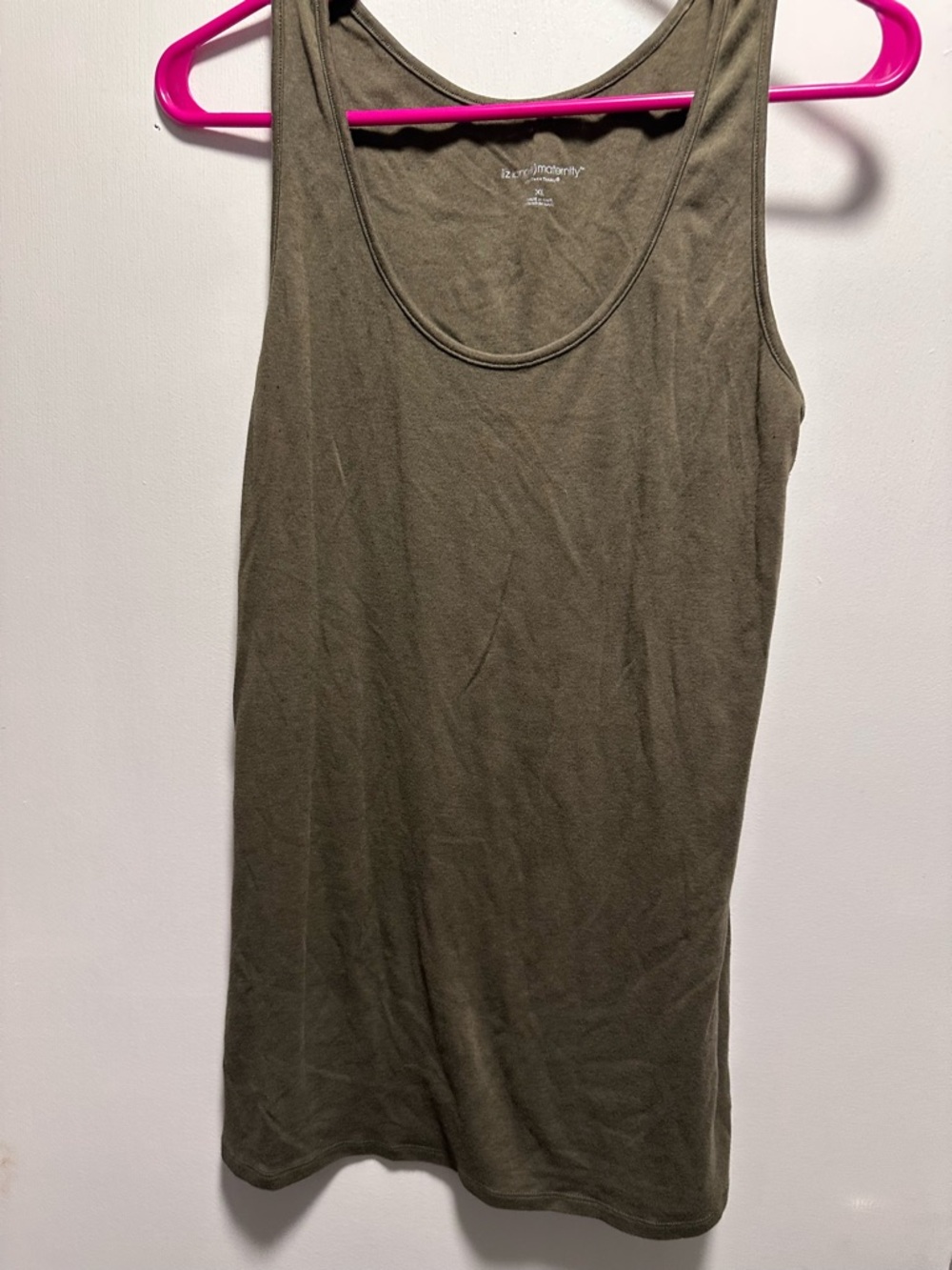 Liz Lange Olive Green Scoop Neck Tank maternity